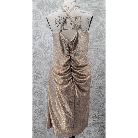 Morgan & CO 12766J homecoming holiday dress Rose gold Size 22w Party Cocktail - Picture 5 of 14